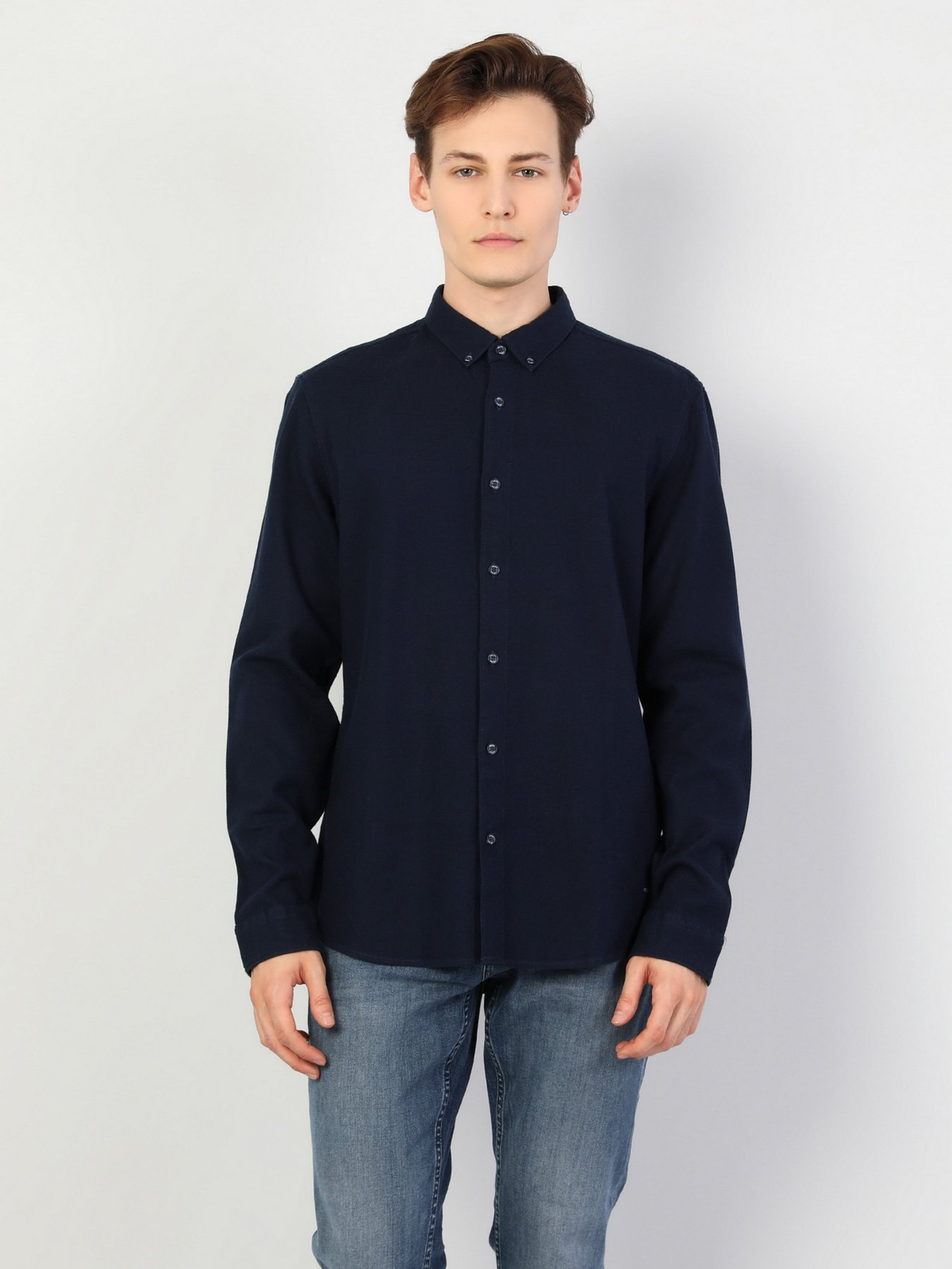 Рубашка повседневная Colin’s модель CL1047133NAV Рубашка повседневная Colin’s модель CL1047133NAV Фото