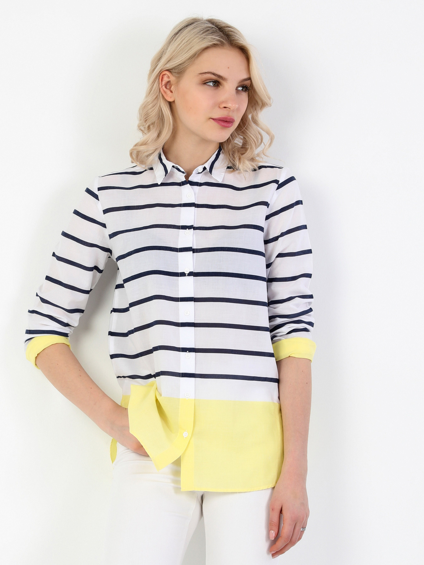 Рубашка повседневная Colin’s модель CL1047161WHT Фото