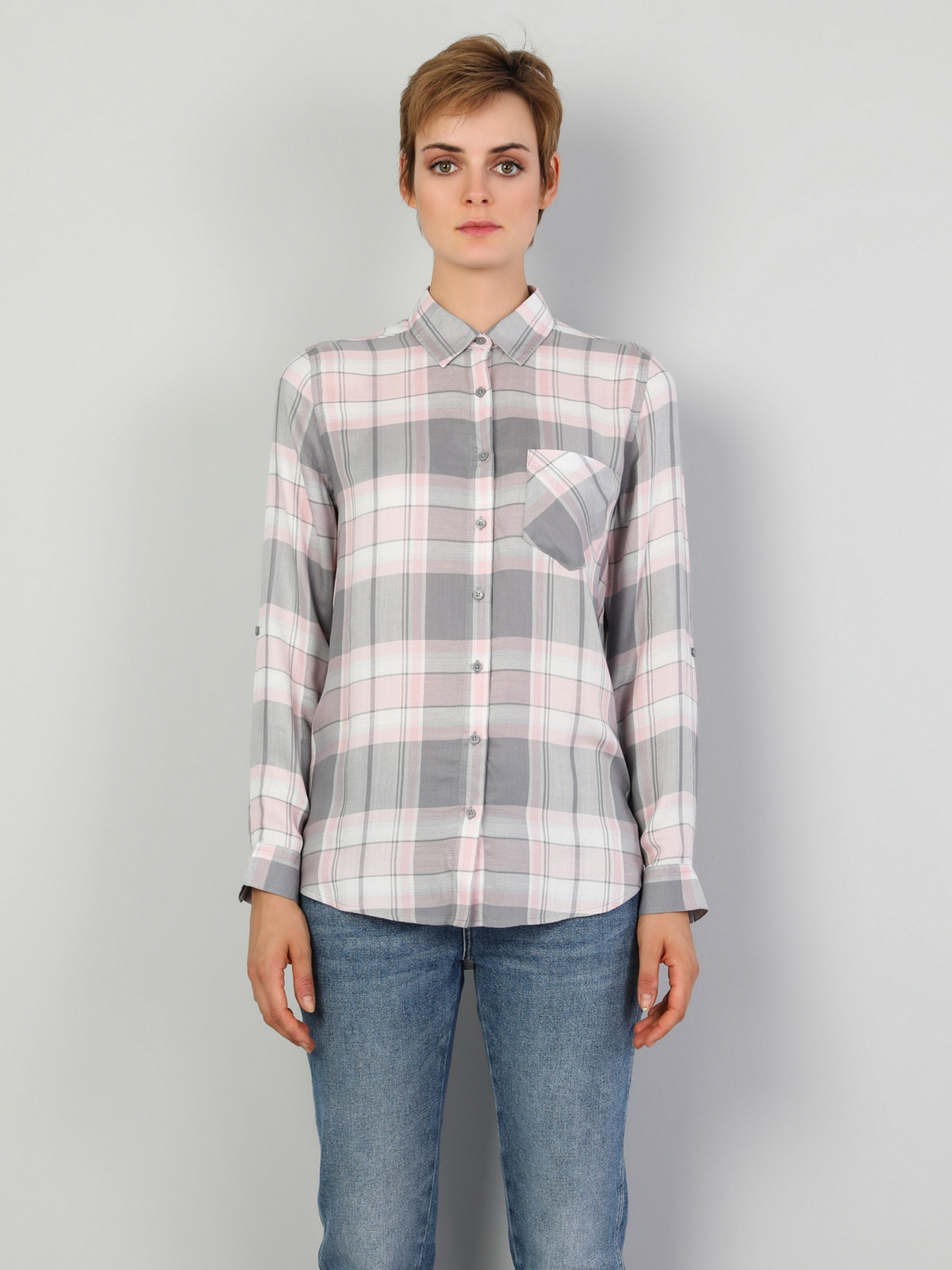 Рубашка повседневная Colin’s модель CL1047168GRA Фото