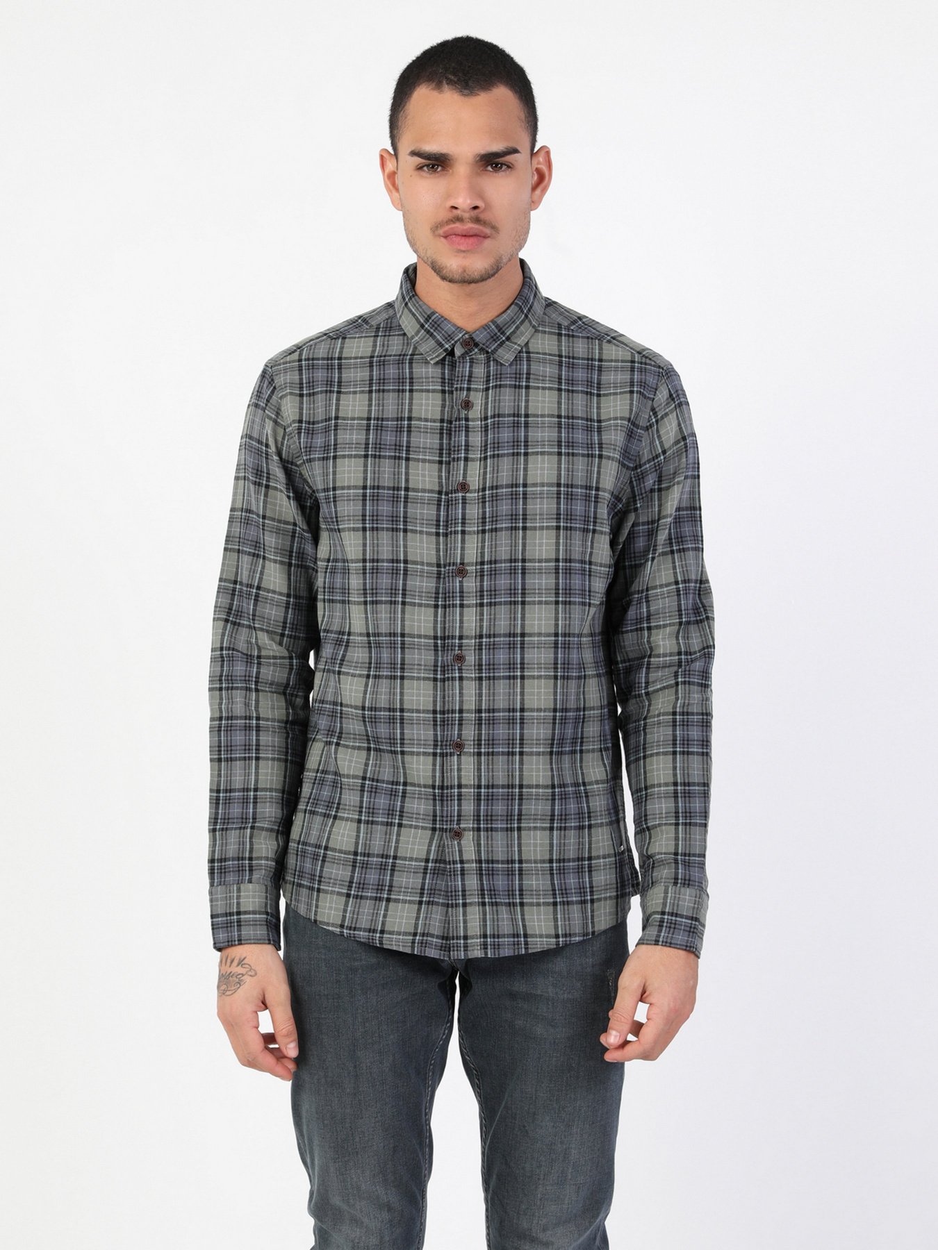 Рубашка повседневная Colin’s модель CL1047451KHA Рубашка повседневная Colin’s модель CL1047451KHA Фото