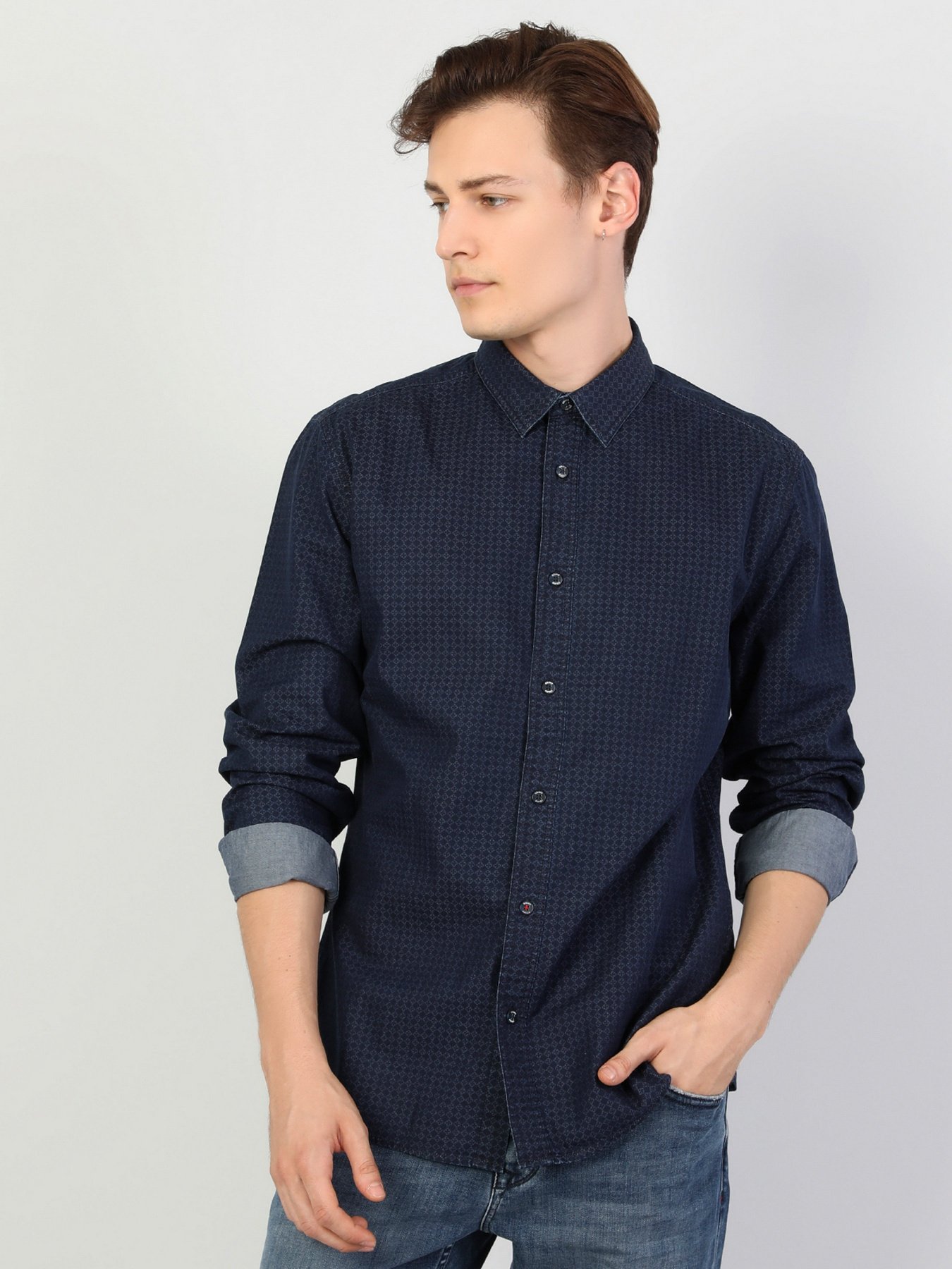 Рубашка повседневная Colin’s модель CL1047916INV Рубашка повседневная Colin’s модель CL1047916INV Фото