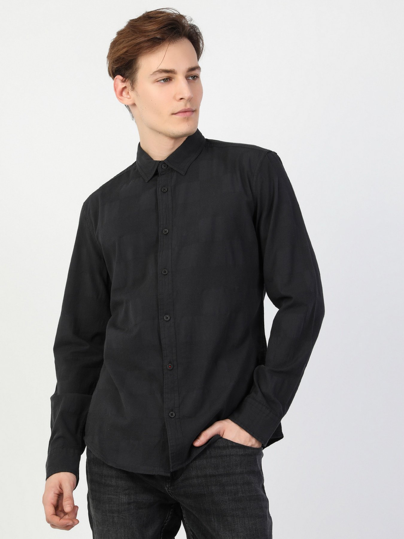 Сорочка Colin’s модель CL1047917BLK Фото