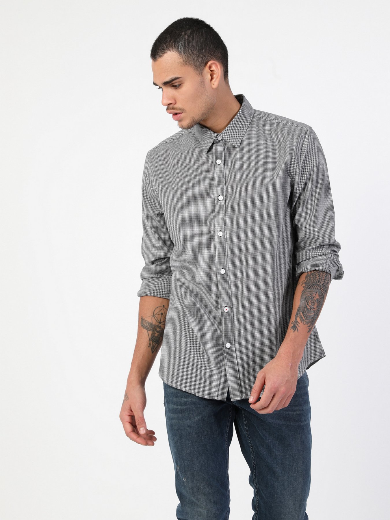 Рубашка повседневная Colin’s модель CL1048510BLK Рубашка повседневная Colin’s модель CL1048510BLK Фото