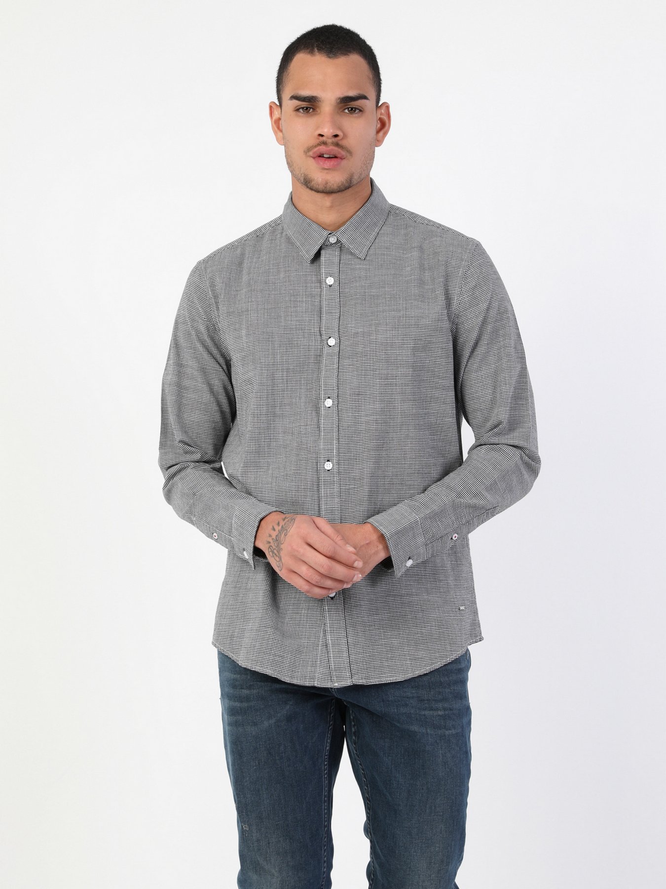 Рубашка повседневная Colin’s модель CL1048510BLK Рубашка повседневная Colin’s модель CL1048510BLK Фото