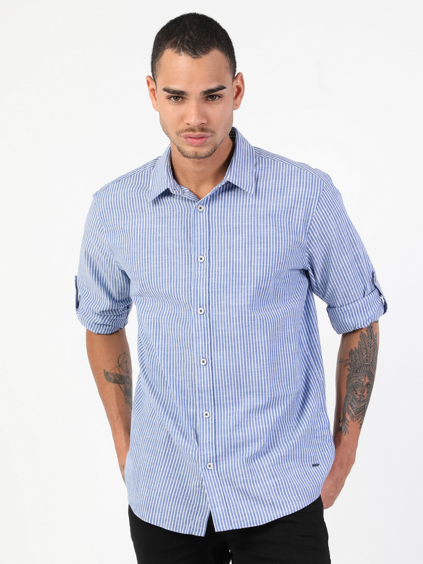 Рубашка повседневная Colin’s модель CL1048519BLE Фото