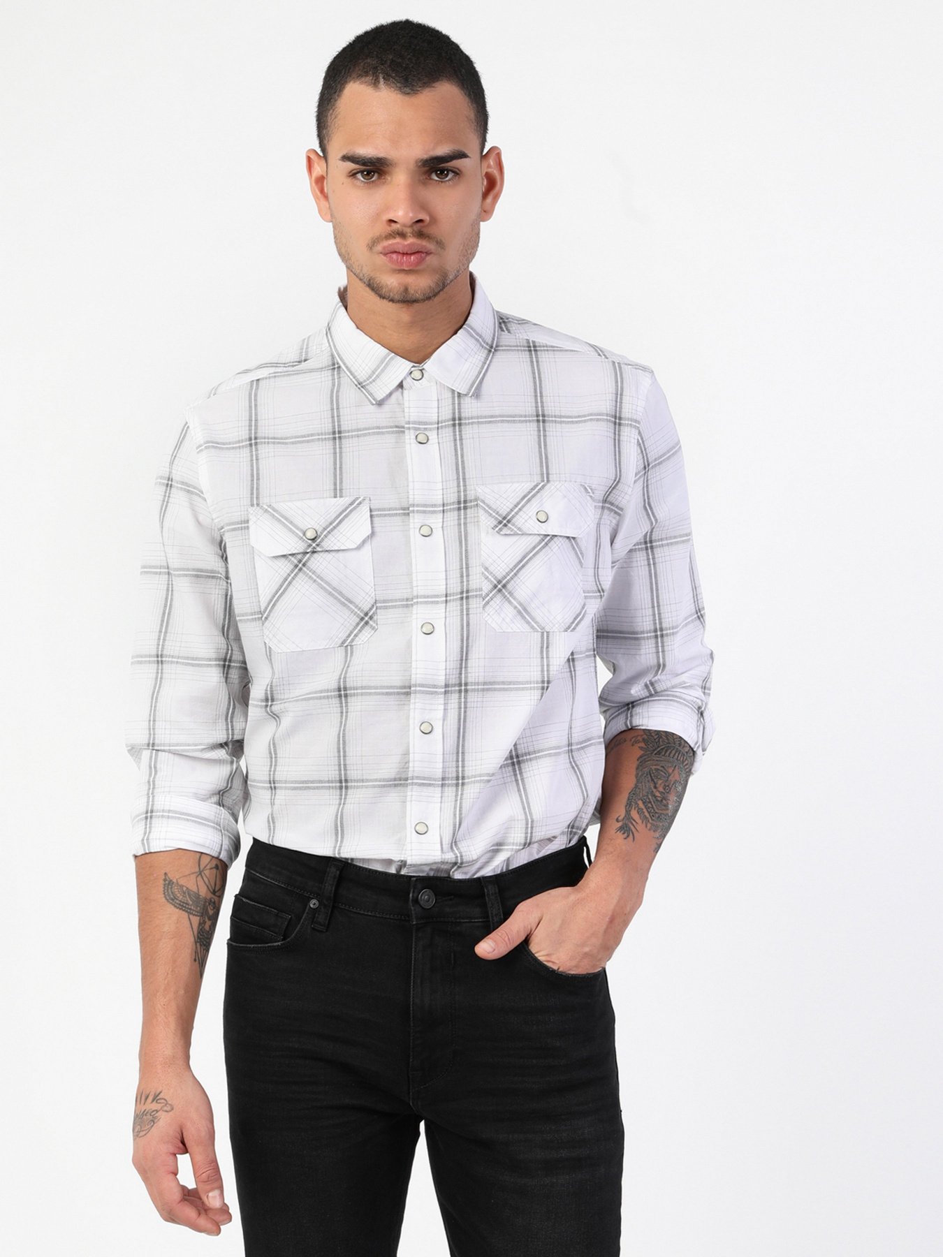 Рубашка повседневная Colin’s модель CL1048523WHT Фото