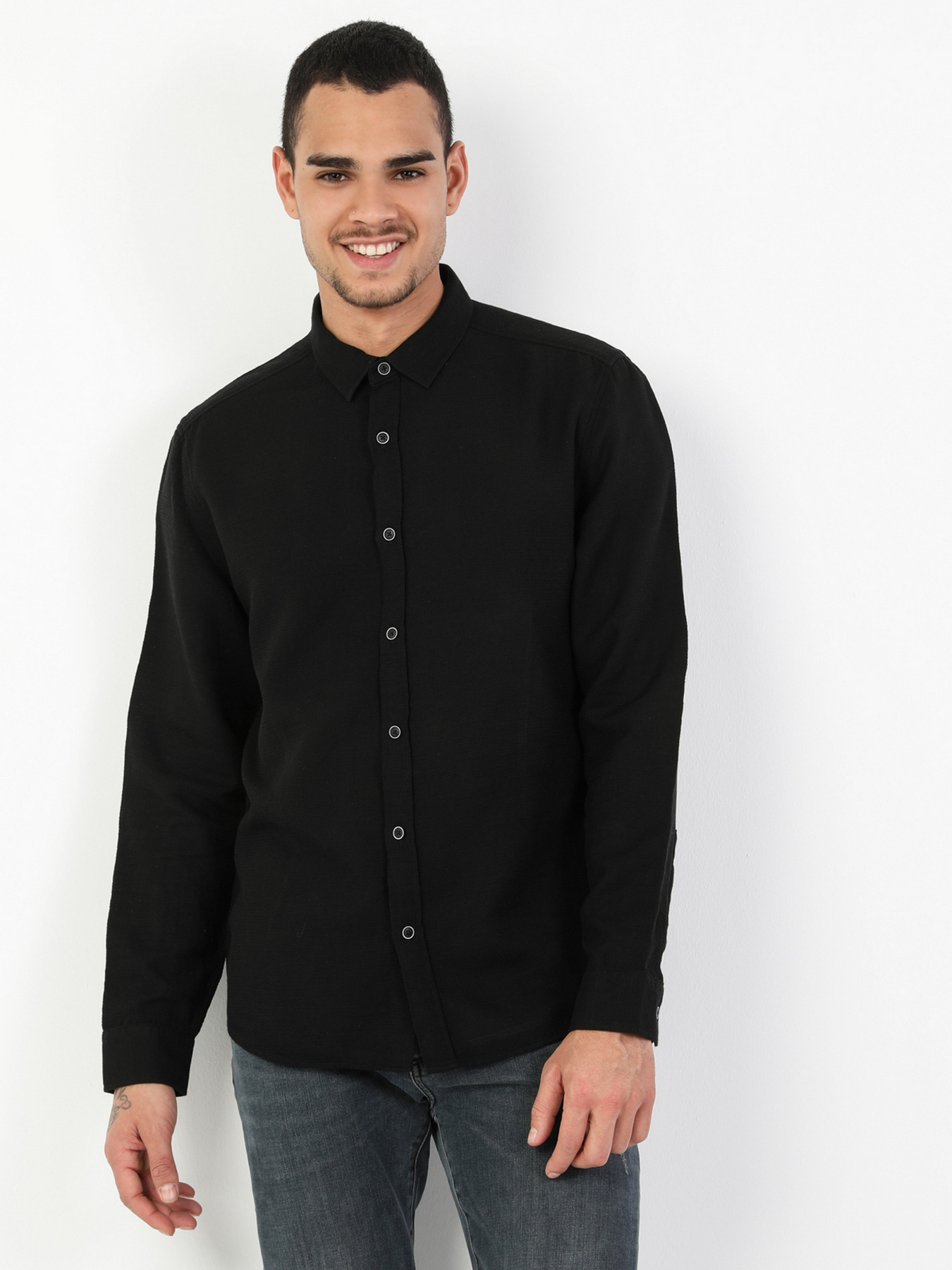 Сорочка Colin’s модель CL1048527BLK Фото