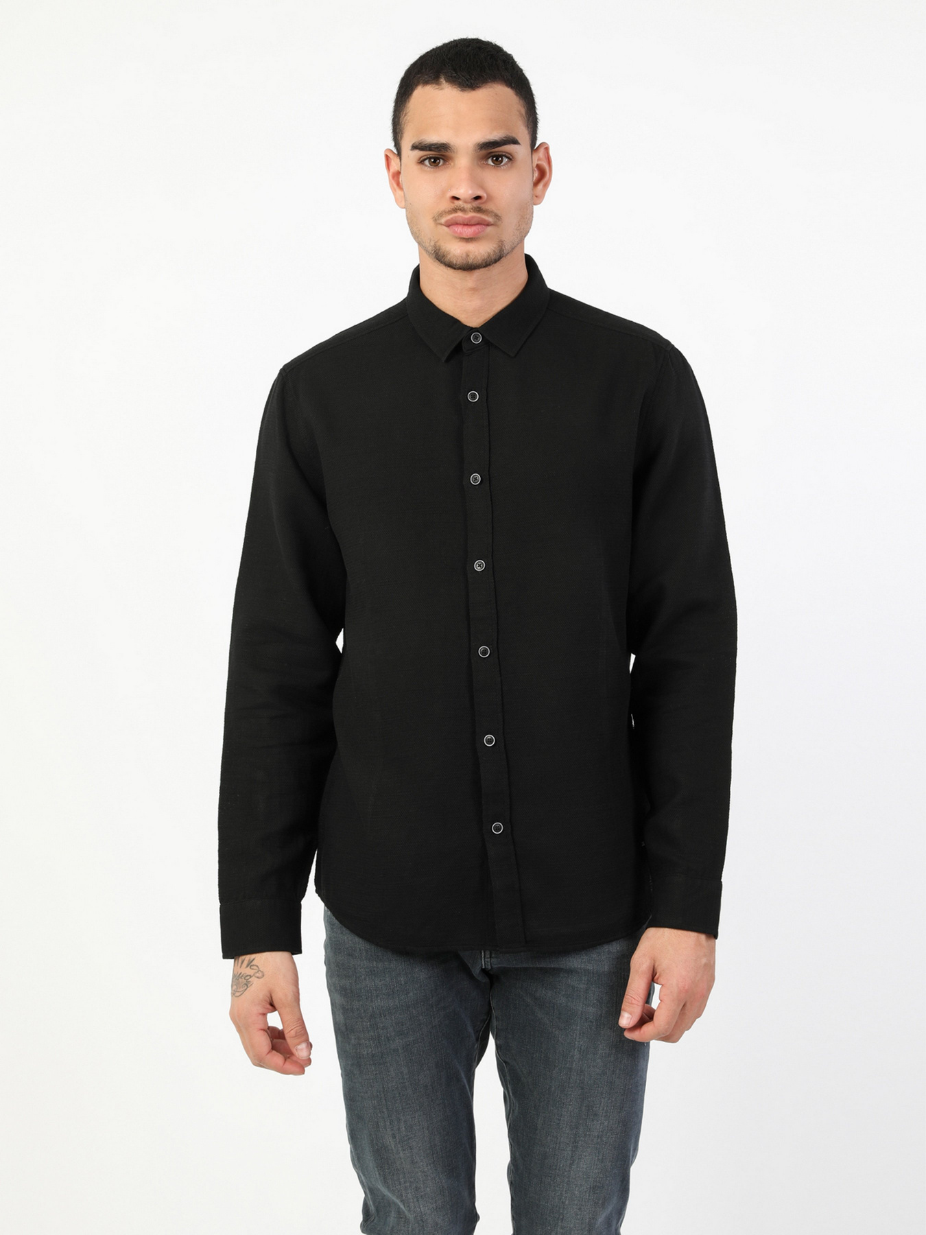 Рубашка повседневная Colin’s модель CL1048527BLK Фото