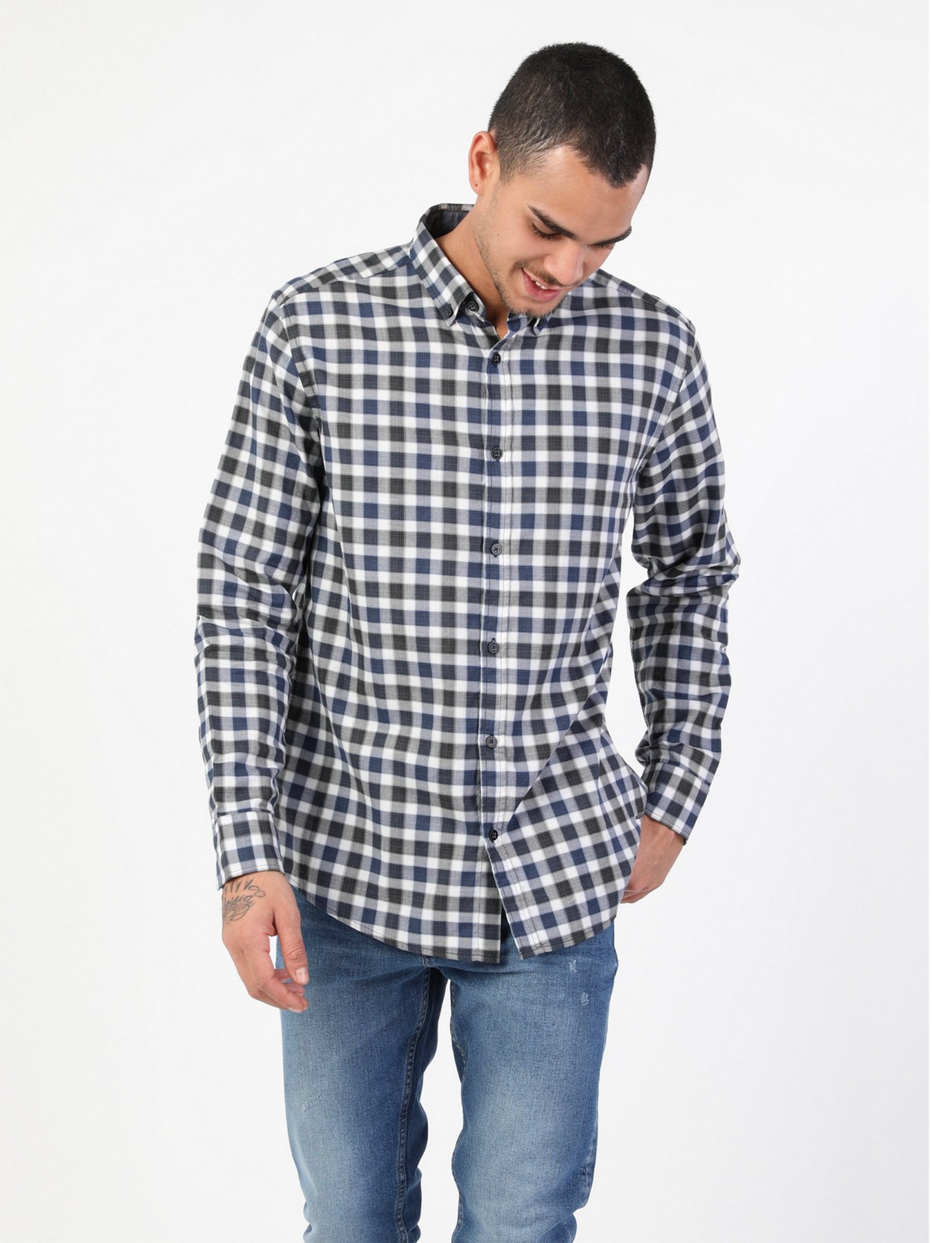 Рубашка повседневная Colin’s модель CL1048529NAV Рубашка повседневная Colin’s модель CL1048529NAV Фото