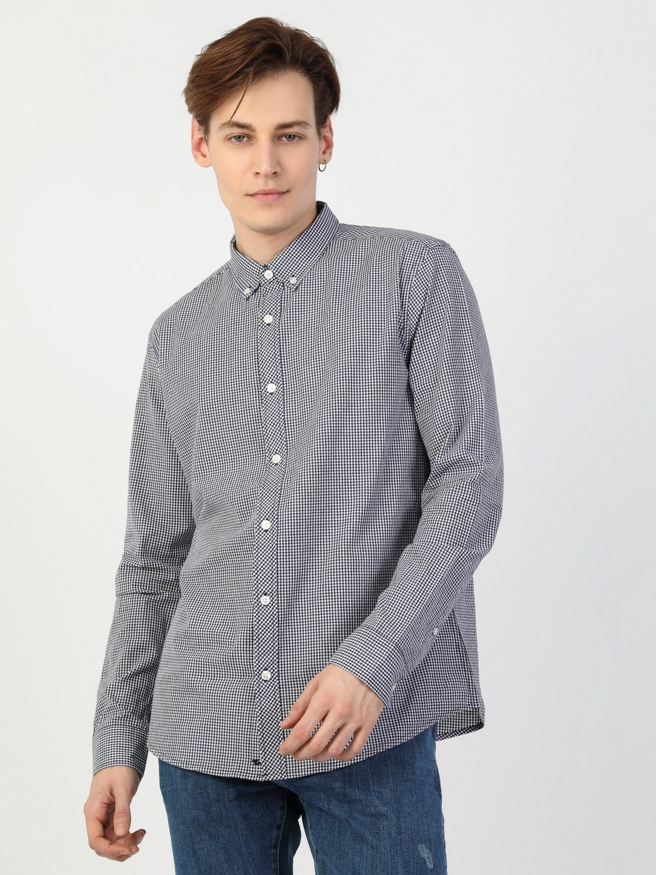 Рубашка повседневная Colin’s модель CL1048578NAV Рубашка повседневная Colin’s модель CL1048578NAV Фото