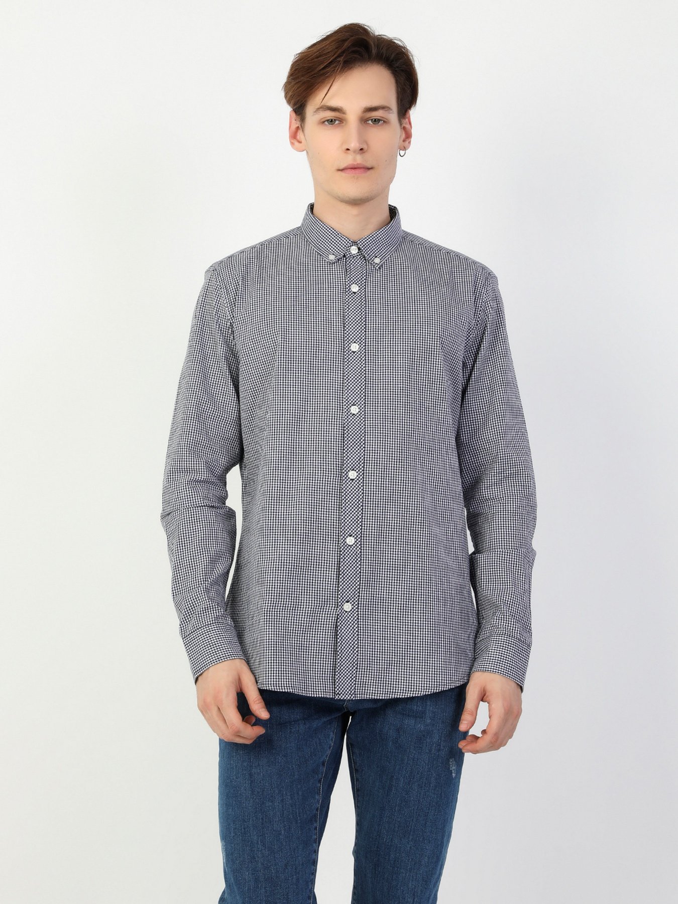 Рубашка повседневная Colin’s модель CL1048578NAV Рубашка повседневная Colin’s модель CL1048578NAV Фото