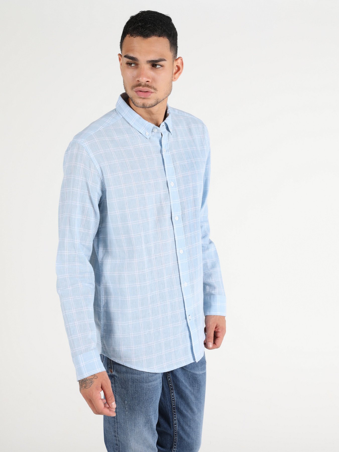 Рубашка повседневная Colin’s модель CL1048582BLE Рубашка повседневная Colin’s модель CL1048582BLE Фото