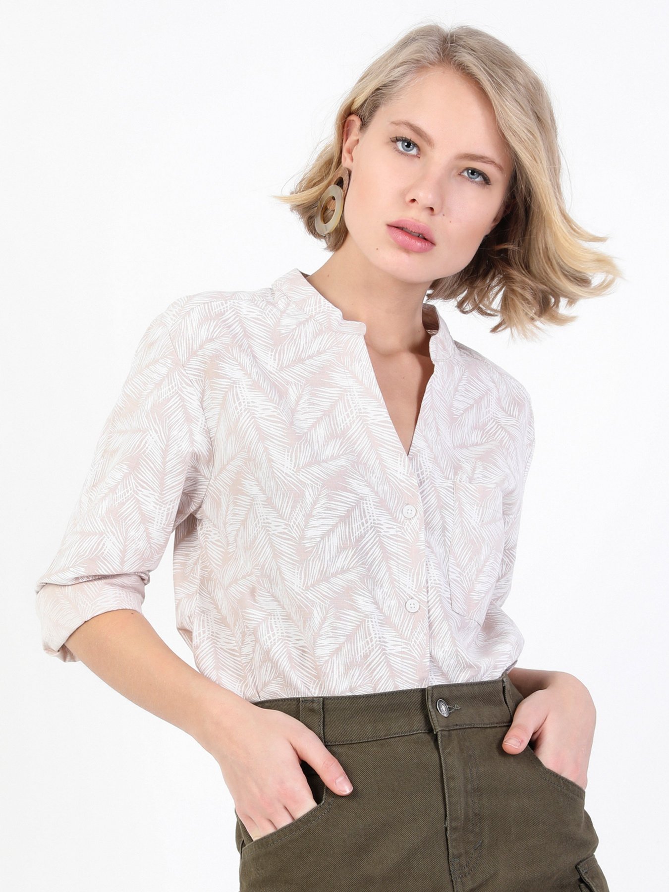 Рубашка повседневная Colin’s модель CL1048907BEI Фото