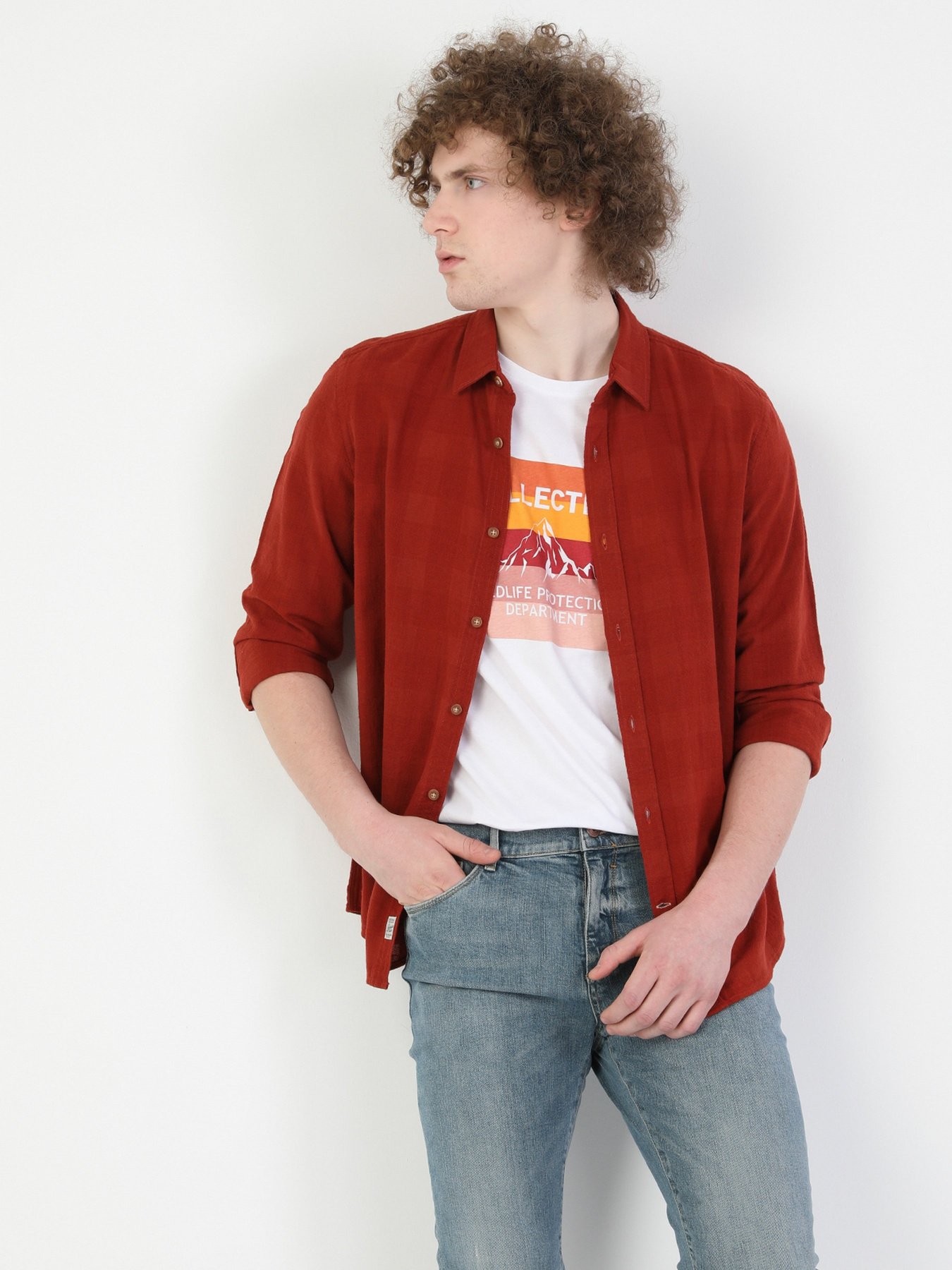 Рубашка повседневная Colin’s модель CL1049269BOR Фото