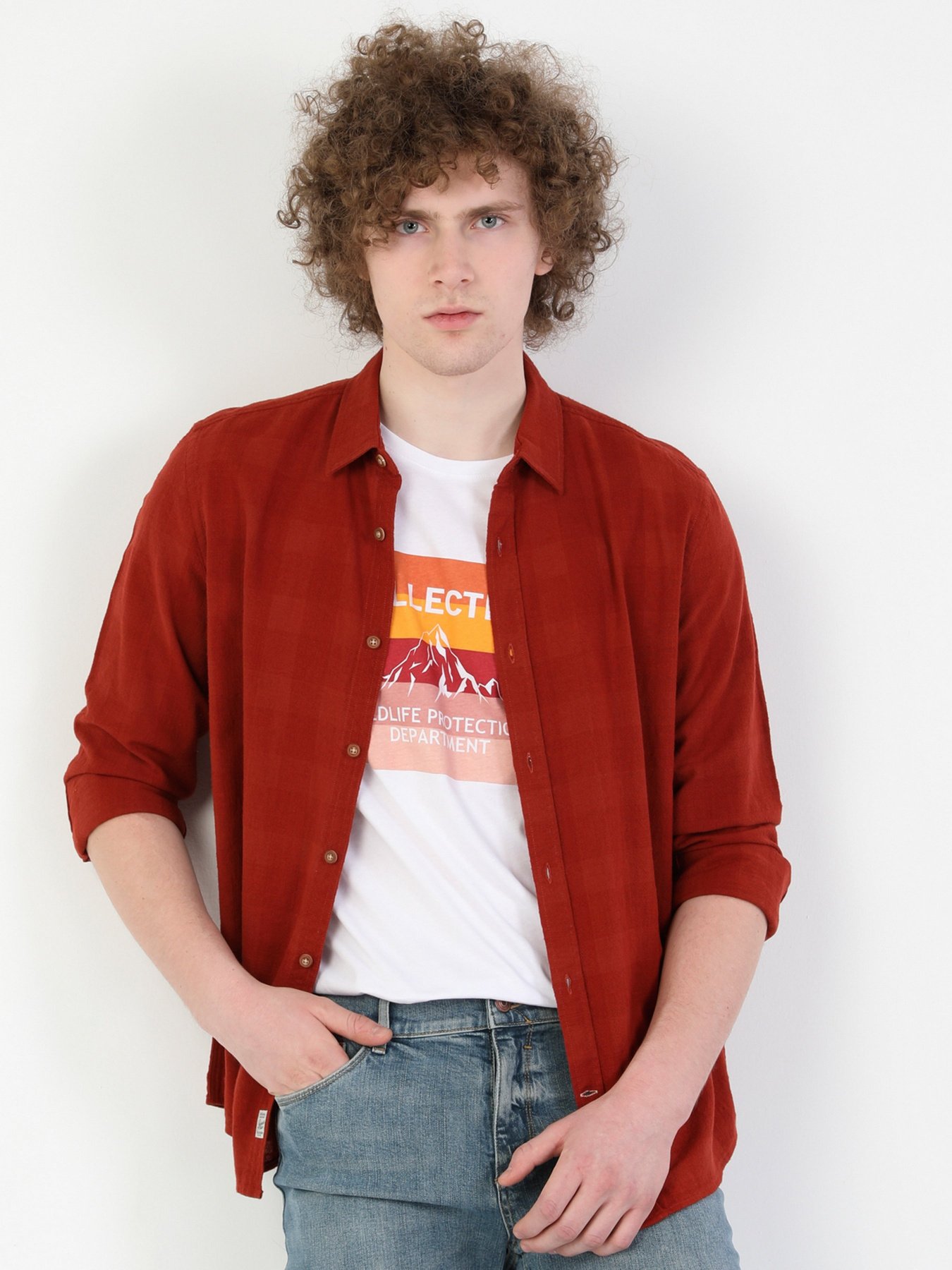 Рубашка повседневная Colin’s модель CL1049269BOR Фото