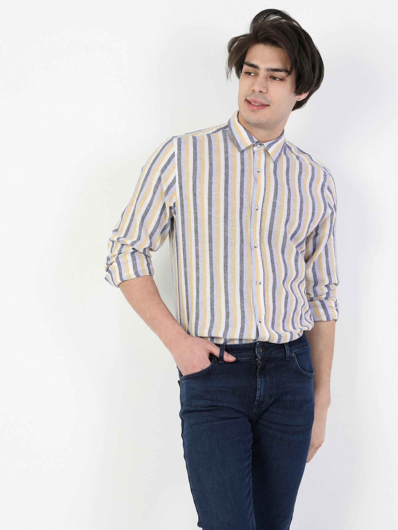 Сорочка повсякденна Colin’s модель CL1049287YLW Фото