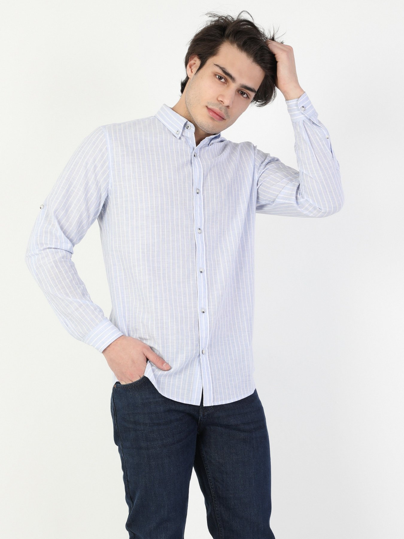 Рубашка повседневная Colin’s модель CL1049293BLE Рубашка повседневная Colin’s модель CL1049293BLE Фото