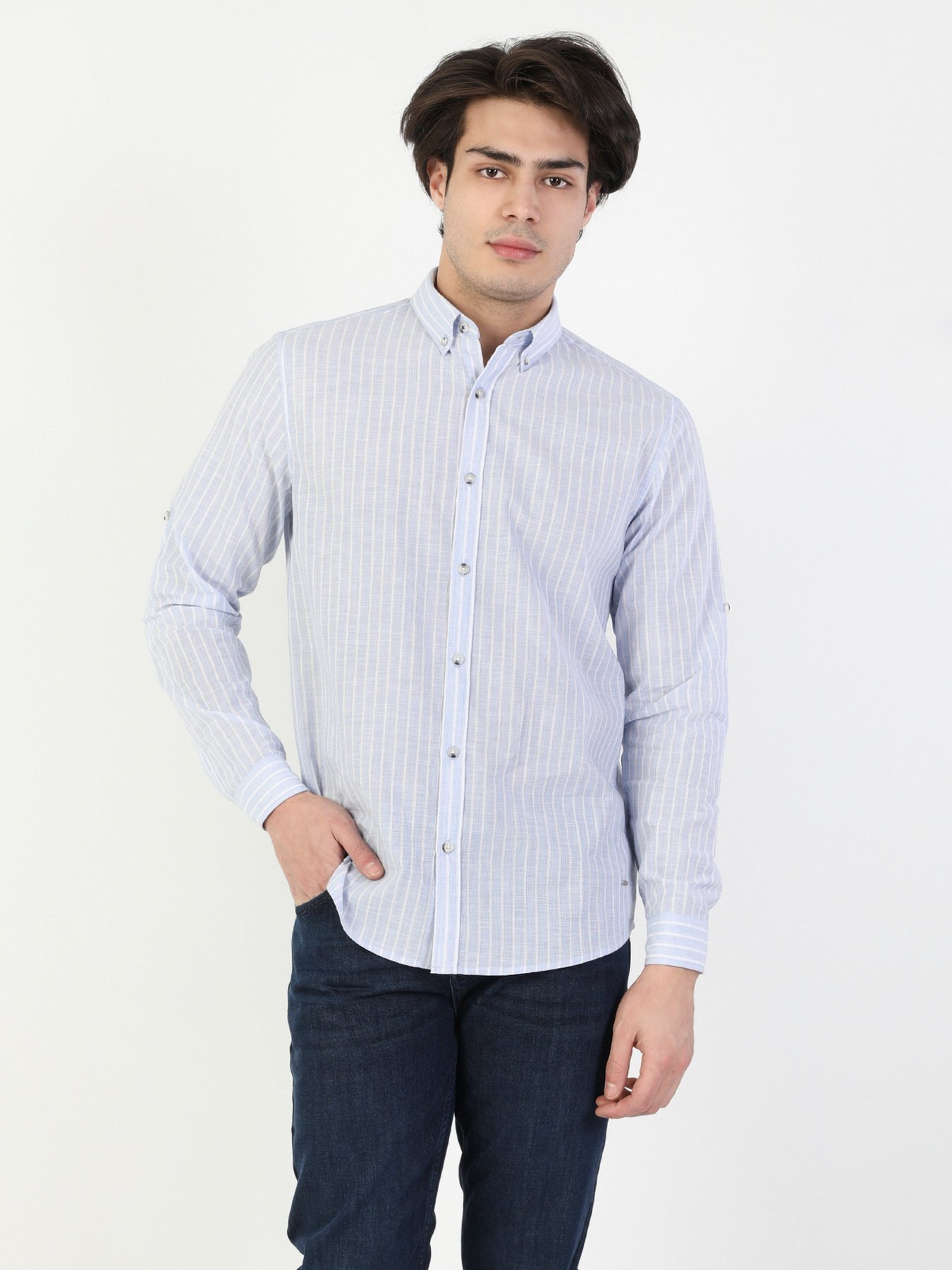 Рубашка повседневная Colin’s модель CL1049293BLE Рубашка повседневная Colin’s модель CL1049293BLE Фото