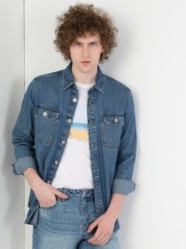 Рубашка повседневная Colin’s модель CL1049632DN40975 Рубашка повседневная Colin’s модель CL1049632DN40975 Фото