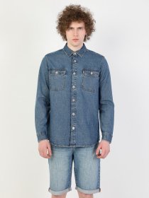 Рубашка повседневная Colin’s модель CL1049632DN40975 Рубашка повседневная Colin’s модель CL1049632DN40975 Фото