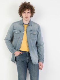 Рубашка повседневная Colin’s модель CL1049633DN40976 Рубашка повседневная Colin’s модель CL1049633DN40976 Фото