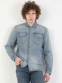 Рубашка повседневная Colin’s модель CL1049633DN40976 Рубашка повседневная Colin’s модель CL1049633DN40976 Фото