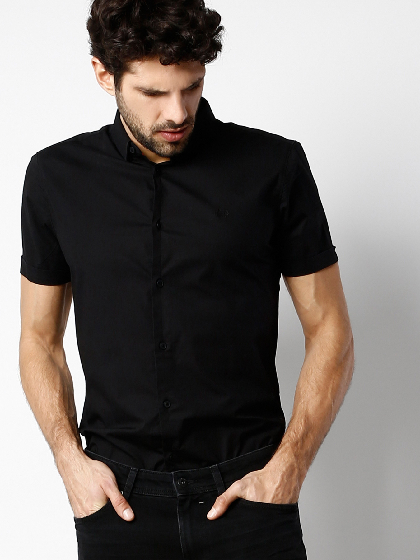 Рубашка повседневная Colin’s модель CL1025587BLK Рубашка повседневная Colin’s модель CL1025587BLK Фото