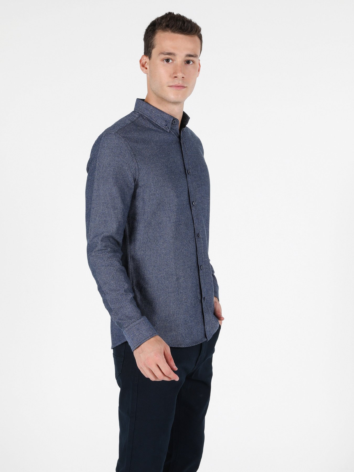 Рубашка повседневная Colin’s модель CL1050217NAV Рубашка повседневная Colin’s модель CL1050217NAV Фото