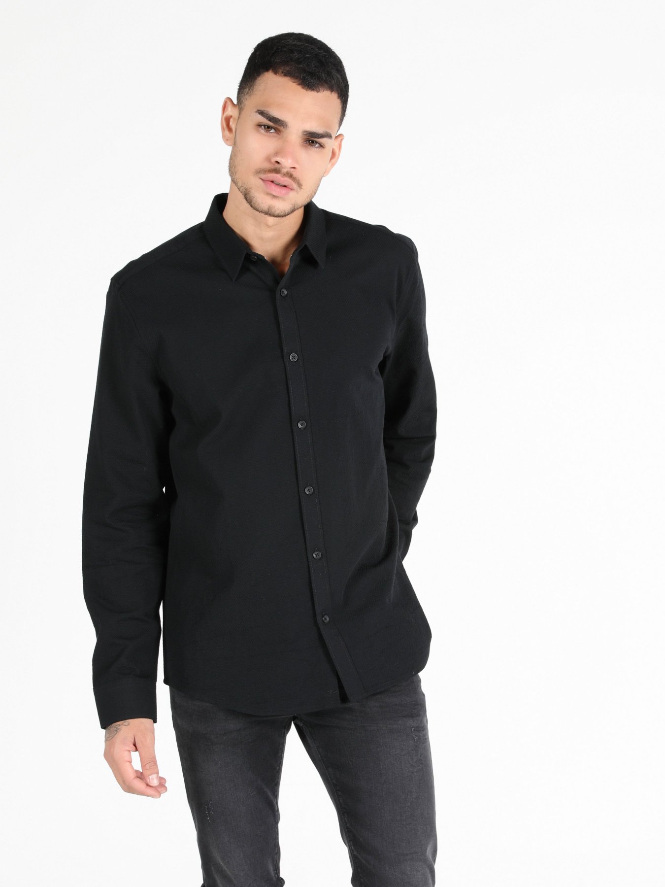 Сорочка Colin’s модель CL1050322BLK Фото