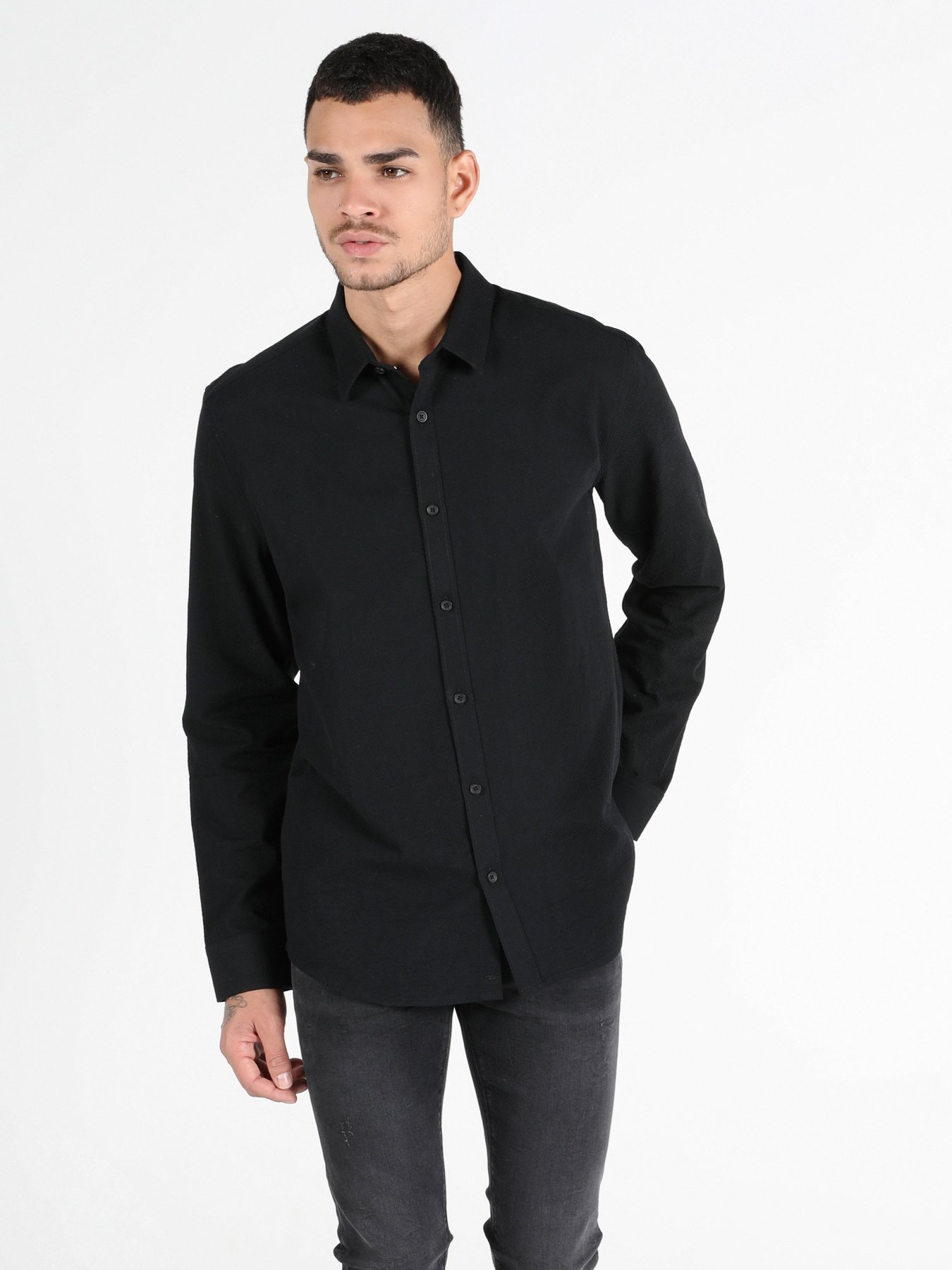 Сорочка повсякденна Colin’s модель CL1050322BLK Фото