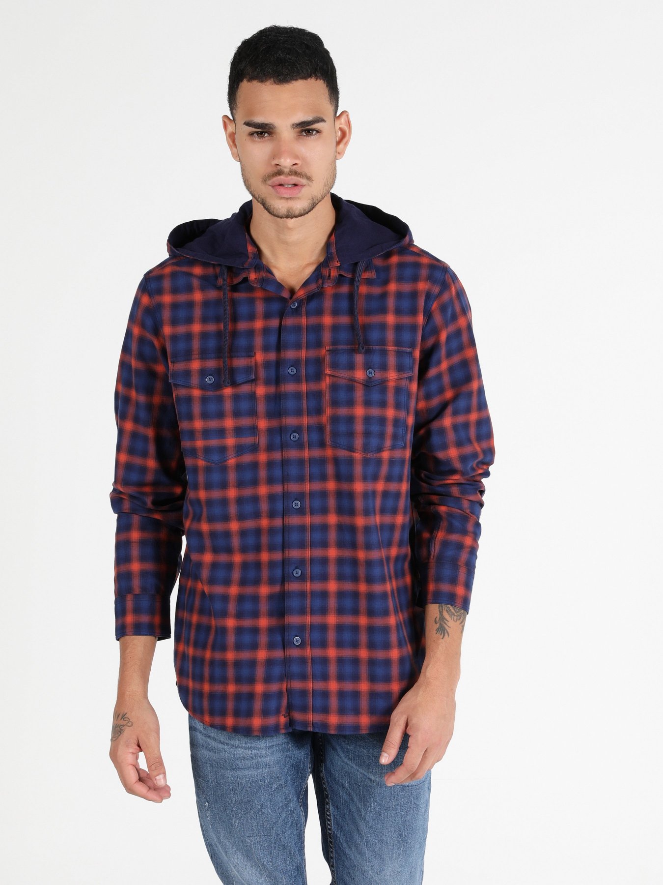 Рубашка повседневная Colin’s модель CL1050333NAV Рубашка повседневная Colin’s модель CL1050333NAV Фото