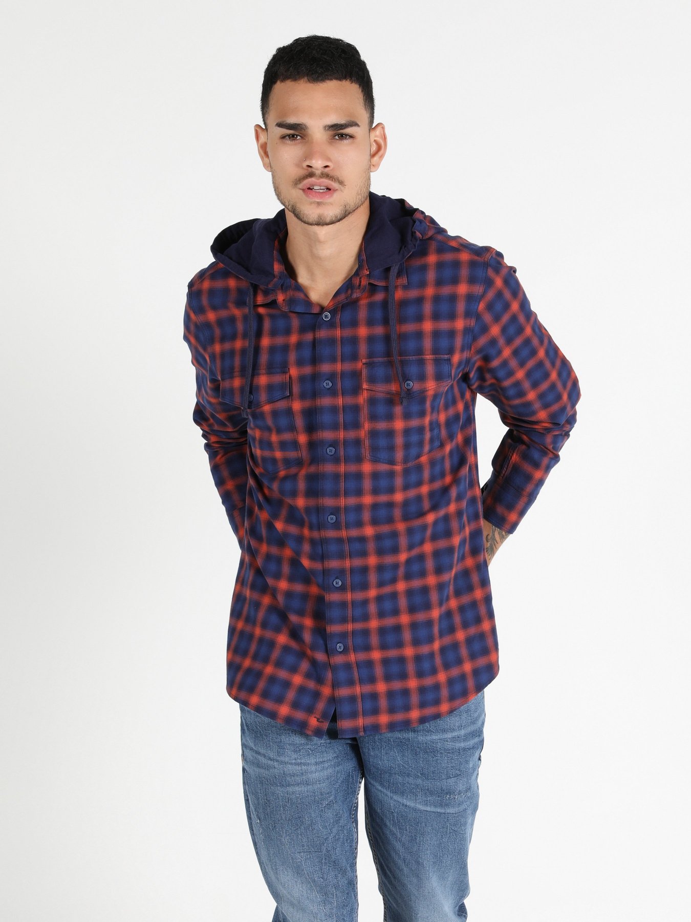 Рубашка повседневная Colin’s модель CL1050333NAV Рубашка повседневная Colin’s модель CL1050333NAV Фото