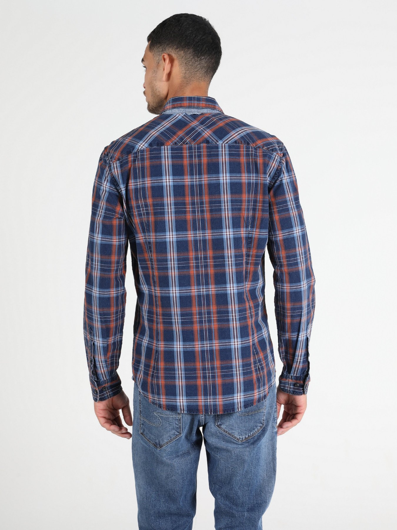 Рубашка повседневная Colin’s модель CL1050716NAV Рубашка повседневная Colin’s модель CL1050716NAV Фото