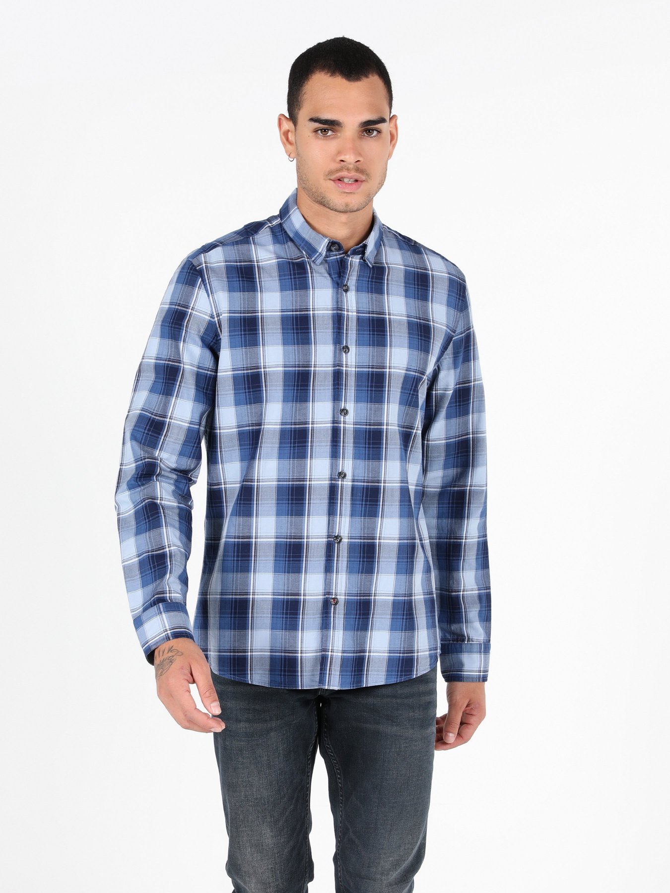 Рубашка повседневная Colin’s модель CL1051211BLE Рубашка повседневная Colin’s модель CL1051211BLE Фото