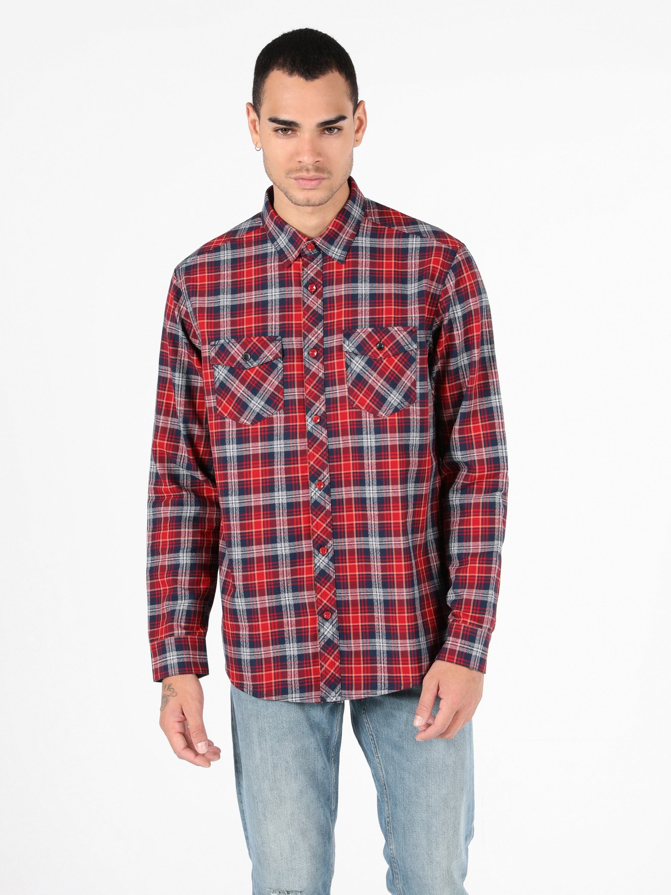 Рубашка повседневная Colin’s модель CL1051212RED Фото