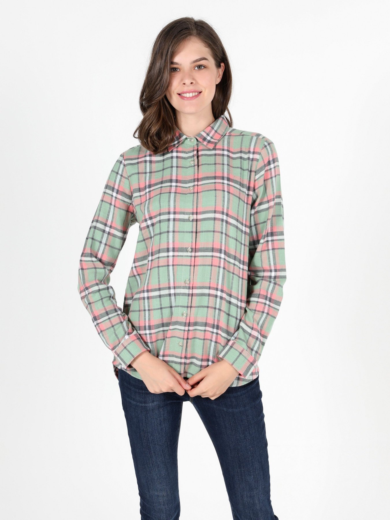 Рубашка повседневная Colin’s модель CL1051270MGR Рубашка повседневная Colin’s модель CL1051270MGR Фото