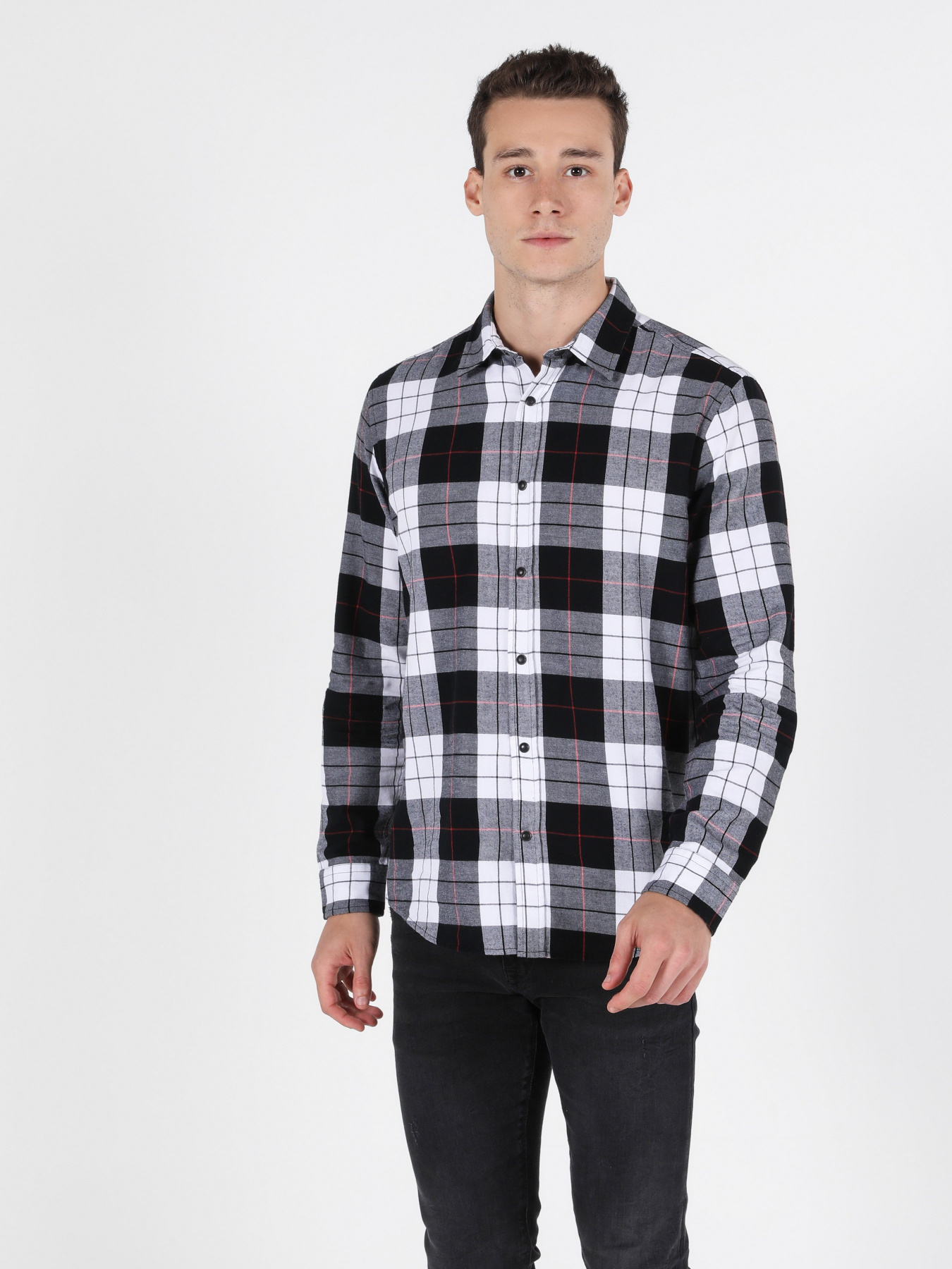 Рубашка повседневная Colin’s модель CL1051389BLK Рубашка повседневная Colin’s модель CL1051389BLK Фото