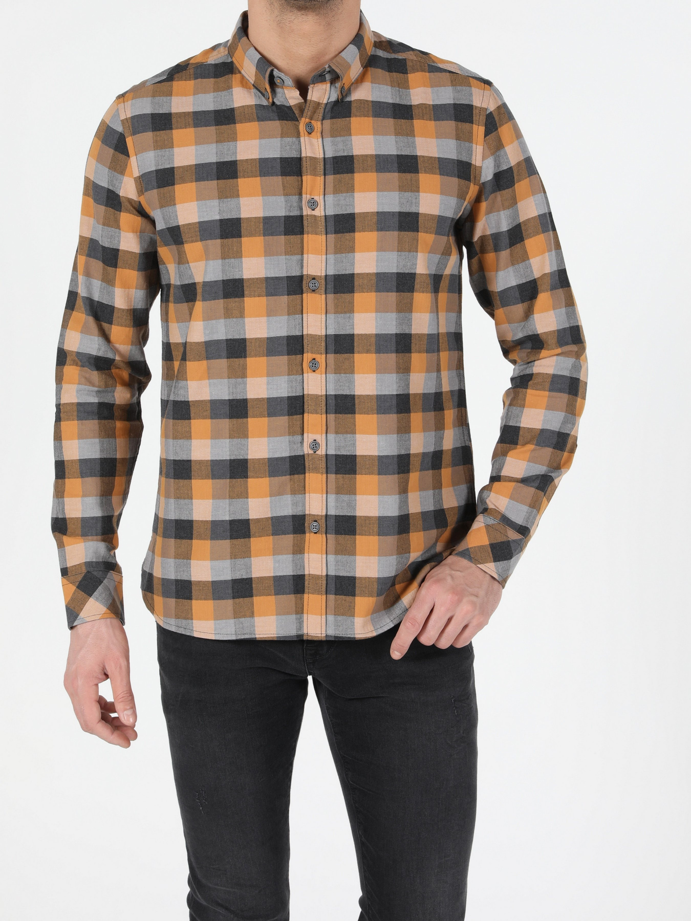 Рубашка повседневная Colin’s модель CL1051397GRA Рубашка повседневная Colin’s модель CL1051397GRA Фото