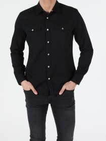 Рубашка повседневная Colin’s модель CL1051779BLK Рубашка повседневная Colin’s модель CL1051779BLK Фото