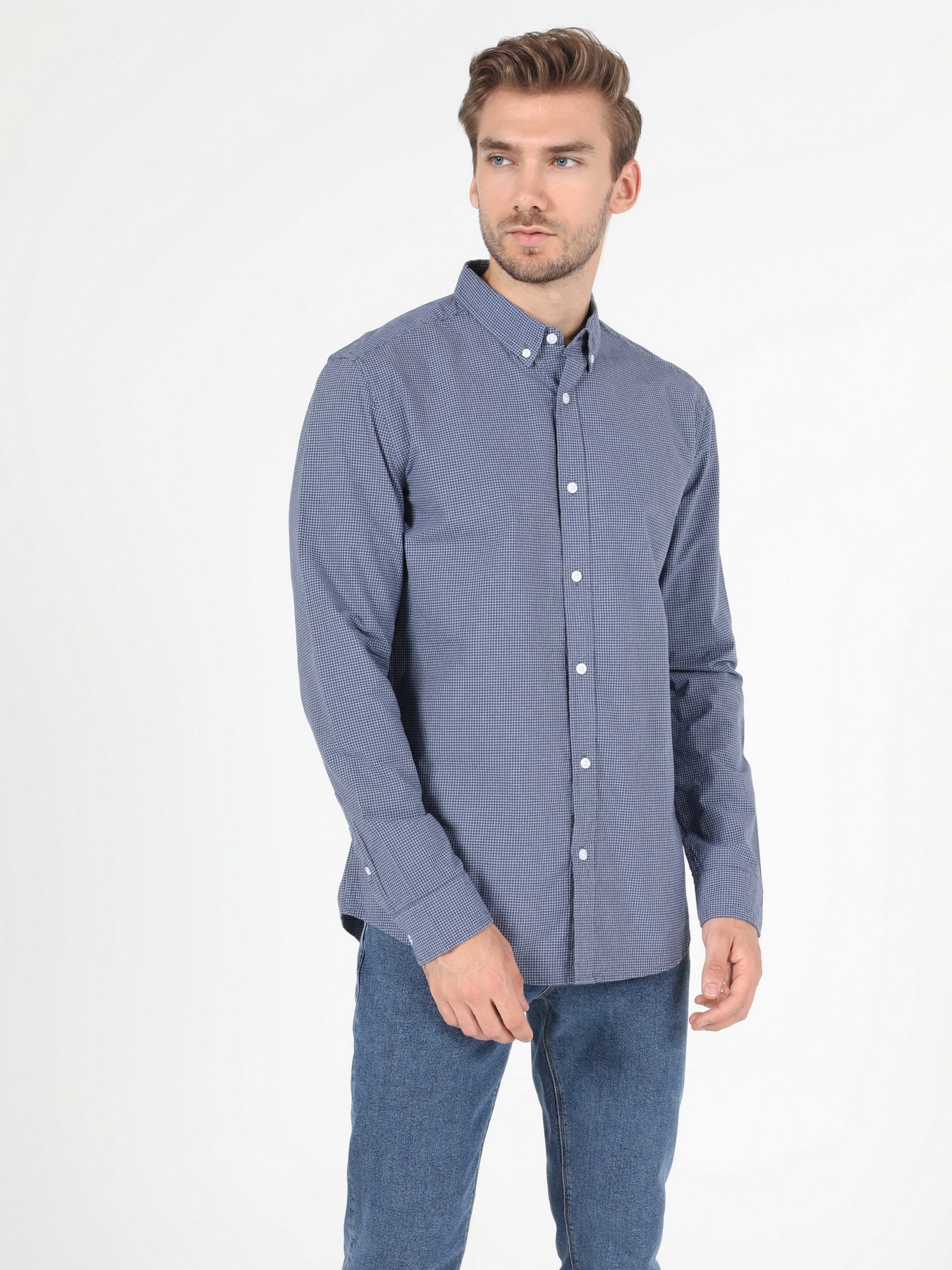 Рубашка повседневная Colin’s модель CL1052201BLE Рубашка повседневная Colin’s модель CL1052201BLE Фото