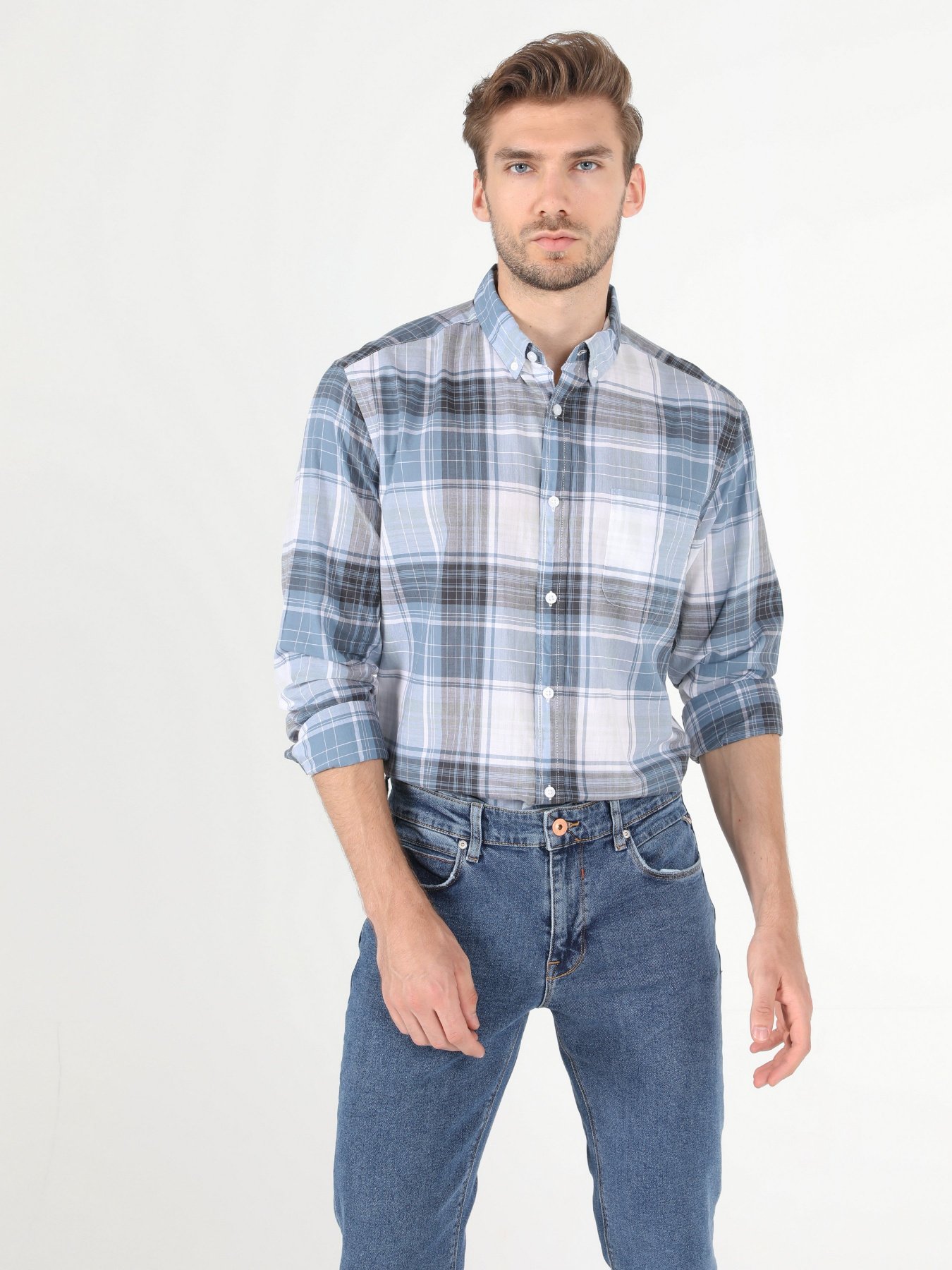 Сорочка Colin’s модель CL1052204LBL Фото