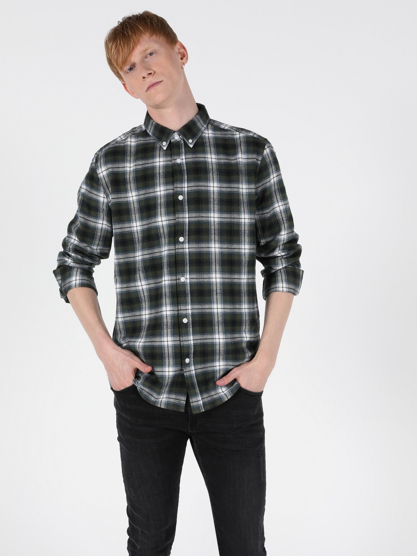 Рубашка повседневная Colin’s модель CL1052226GRN Рубашка повседневная Colin’s модель CL1052226GRN Фото