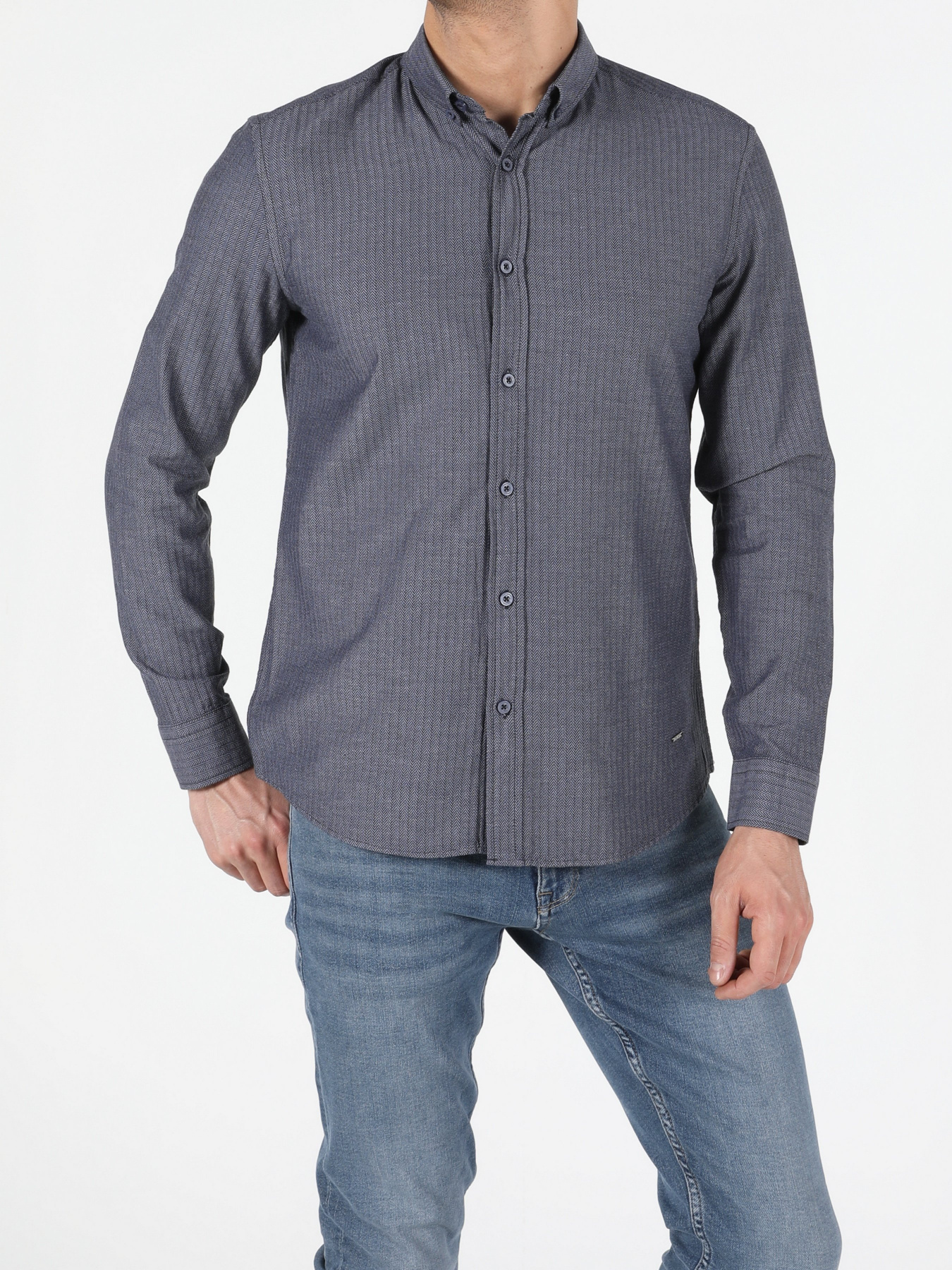 Рубашка повседневная Colin’s модель CL1052323NAV Рубашка повседневная Colin’s модель CL1052323NAV Фото