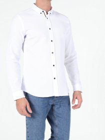 Рубашка повседневная Colin’s модель CL1052324WHT Рубашка повседневная Colin’s модель CL1052324WHT Фото