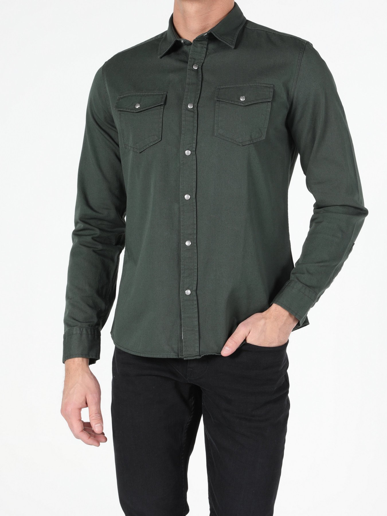 Рубашка повседневная Colin’s модель CL1052341KHA Фото