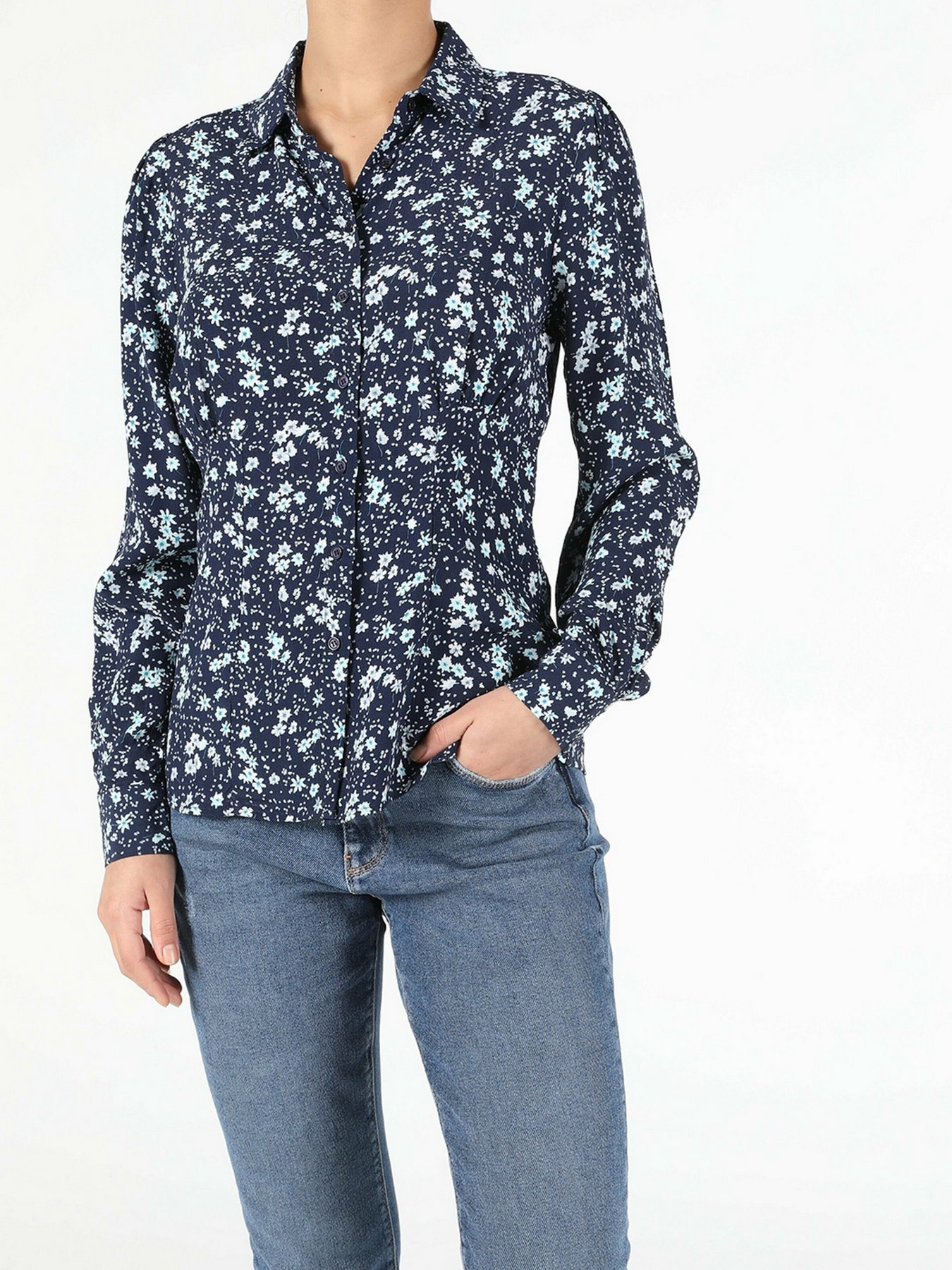 Рубашка повседневная Colin’s модель CL1053055NAV Рубашка повседневная Colin’s модель CL1053055NAV Фото