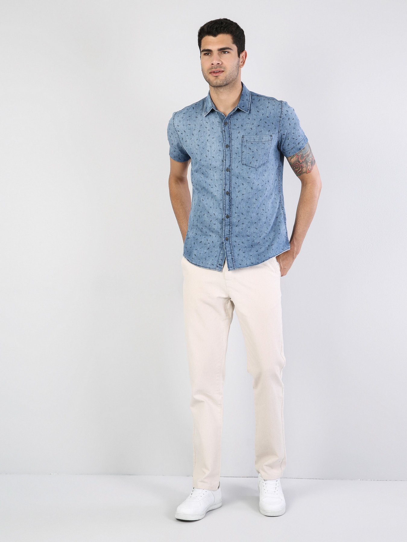 Рубашка повседневная Colin’s модель CL1032740BLE Рубашка повседневная Colin’s модель CL1032740BLE Фото