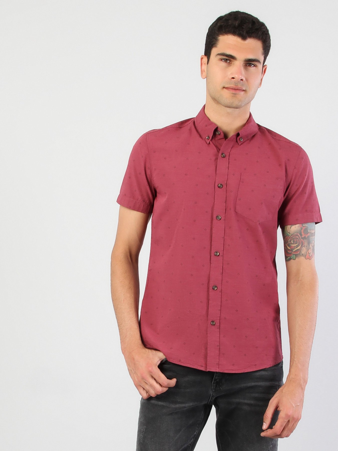 Рубашка повседневная Colin’s модель CL1034053DPR Фото