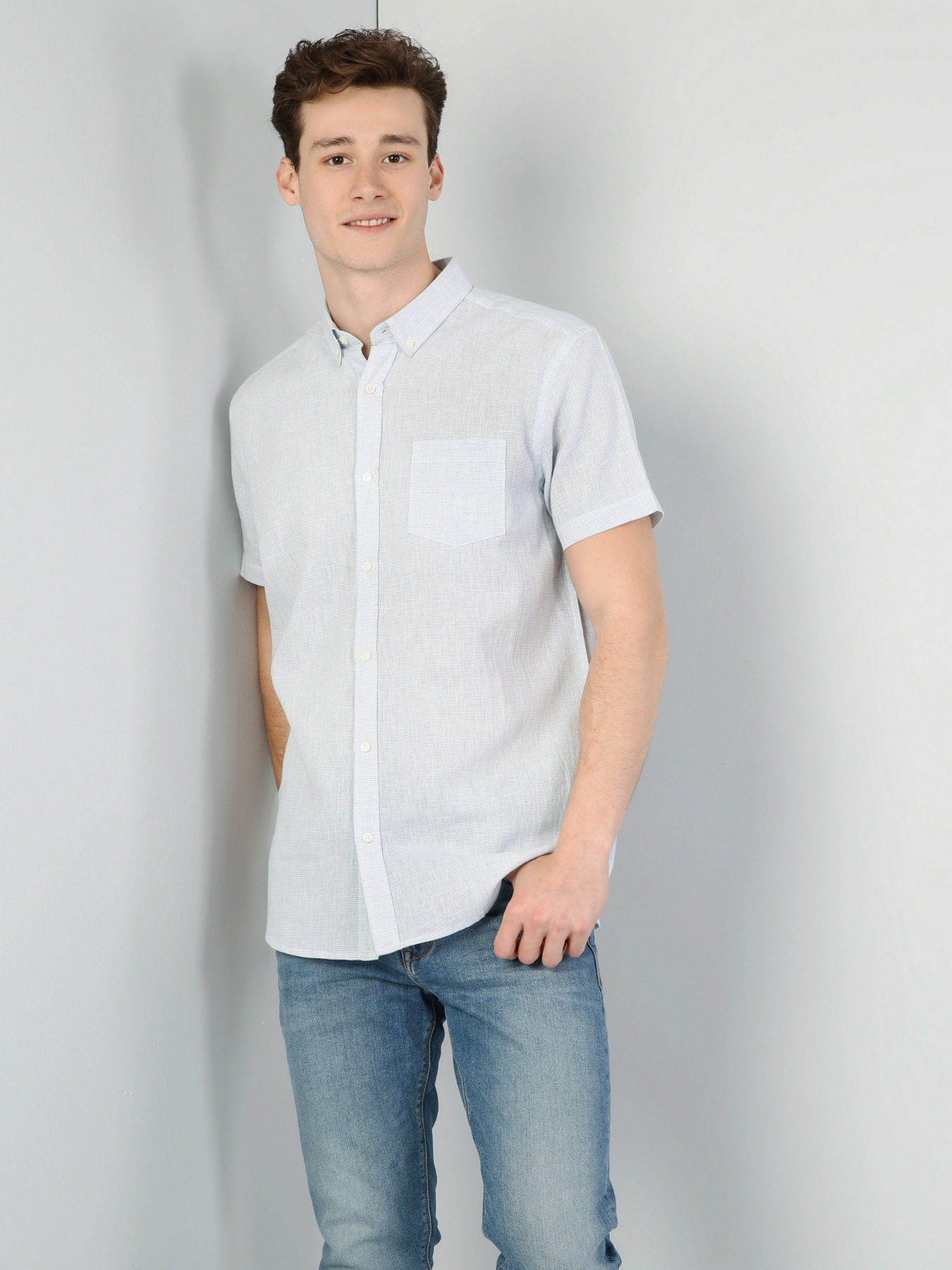 Рубашка повседневная Colin’s модель CL1041935LBL Рубашка повседневная Colin’s модель CL1041935LBL Фото