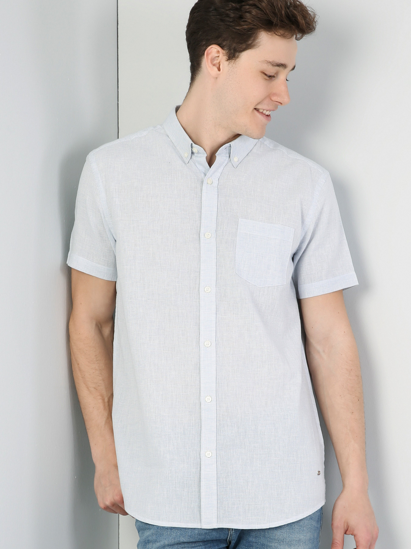 Рубашка повседневная Colin’s модель CL1041935LBL Рубашка повседневная Colin’s модель CL1041935LBL Фото